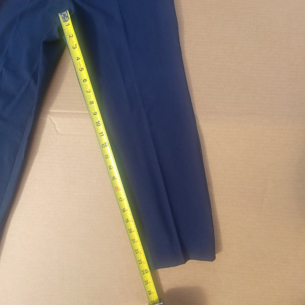 NEW Piazza Sempione navy Audrey cotton cropped pants capris 44 IT - Picture 12 of 12
